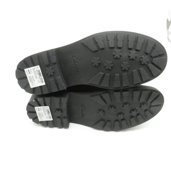 Clarks Women's Brown Suede Ankle Boots Knit Panels Side Zippers 7M NEW - Picture 6 of 6